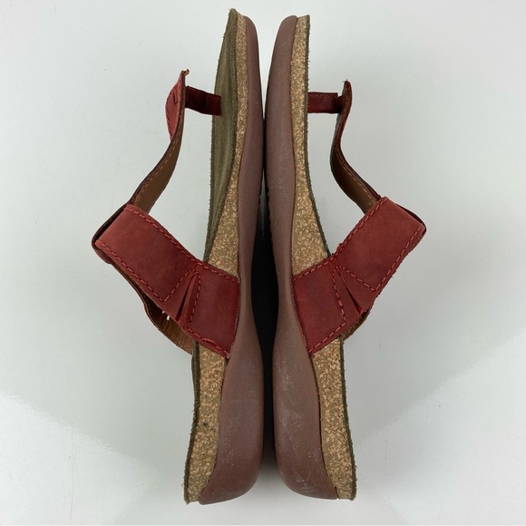 Keen Women’s Dauntless Red Leather Thong Flip Flop Sandals Size 5.0 - Picture 3 of 7